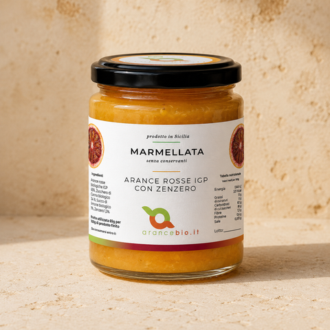 Blutorangenmarmelade mit Ingwer (6 Gläser)