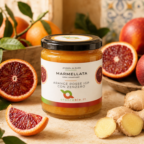 Blutorangenmarmelade mit Ingwer (6 Gläser)