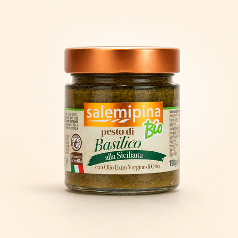 Basilikum-Pesto nach sizilianischer Art Bio