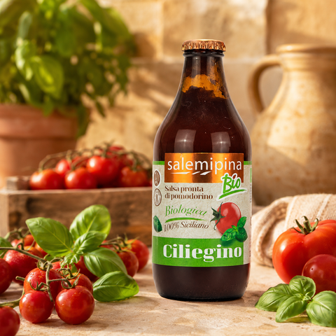 Bio-Kirschtomatensoße, servierfertig