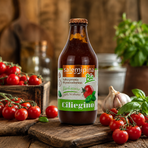 Bio-Kirschtomatensoße, servierfertig